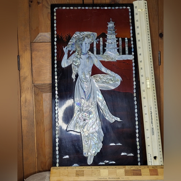 Mother of Pearl Asian Art Panel - Picture 3 of 11